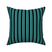 Teal and Black Stripe - 1/2 inch