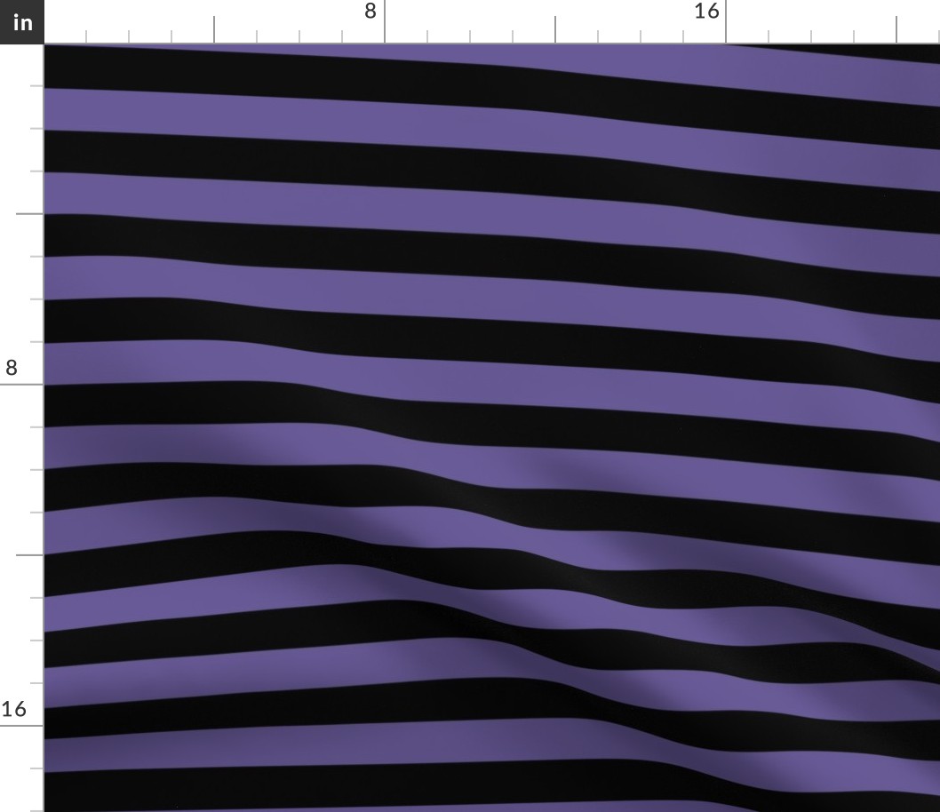 Purple Black Stripe - 1 inch
