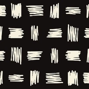 Checkered Black and White Grid of Pen Scribbled Line Marks in Alternating Directions