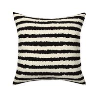 Hand Drawn Black and White Stripes - Uneven Scribbled and Wobbly Stripe - Abstract Minimalist Coordinate Blender