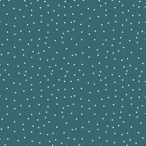 Micro Mini Scale // Garden Firefly Polka Dot Spot on Teal Green