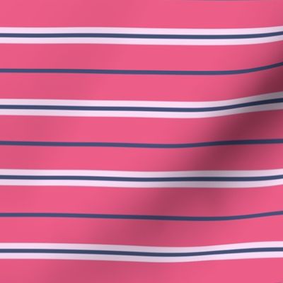 pink and navy stripes