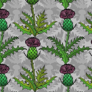 Scottish Thistle (Grey)  