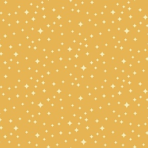 magical meadow stars in butter light yellow on sunray dark yellow