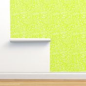 Neon Lime Yellow Green Paisley