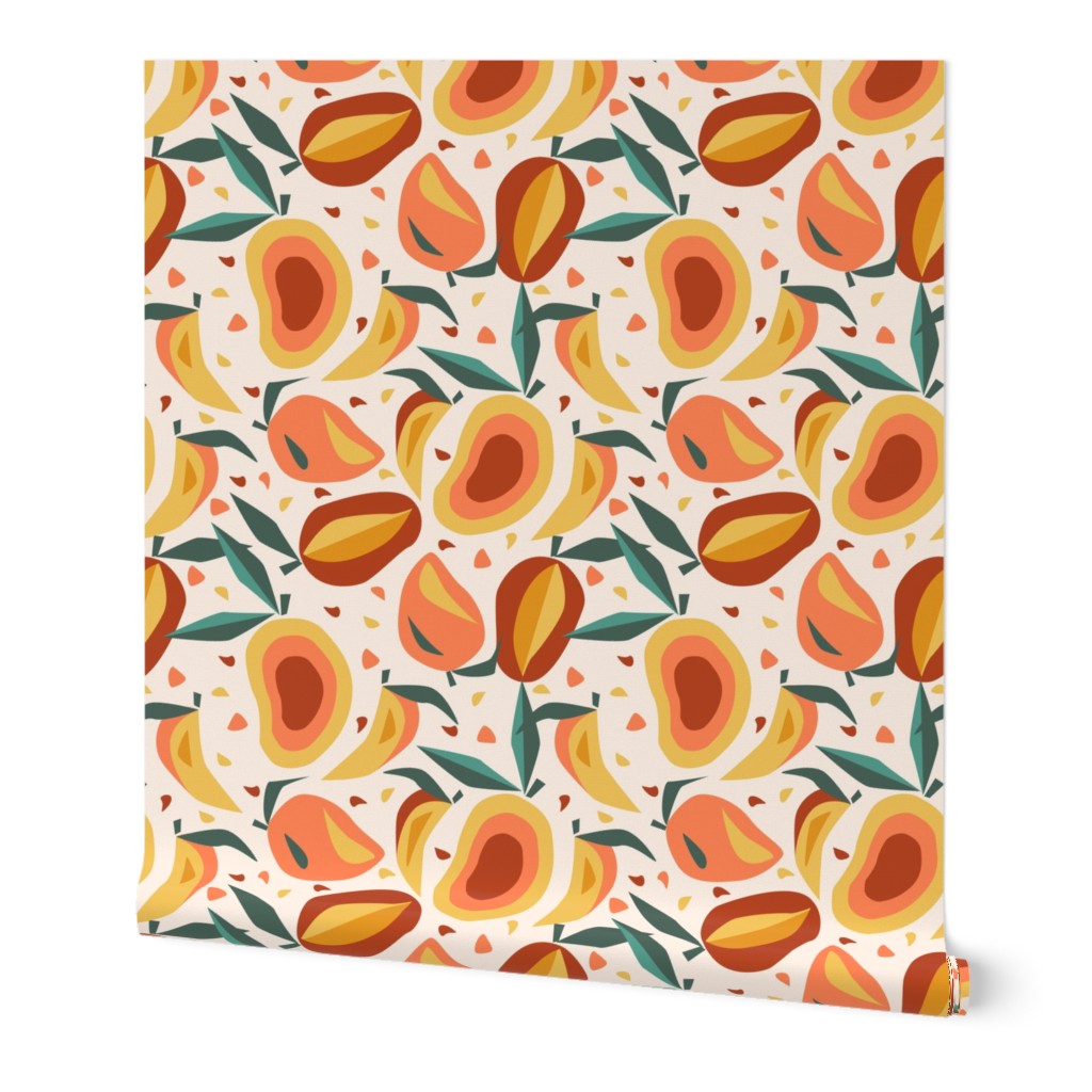 Mango Extravaganza- Papercut Tropical Medley- Linen- Regular Scale