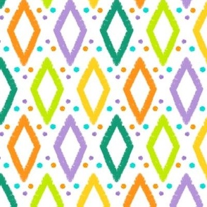 Colorful Diamond Pattern - Medium Scale