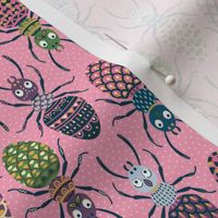 patterned ants pink 4 inch