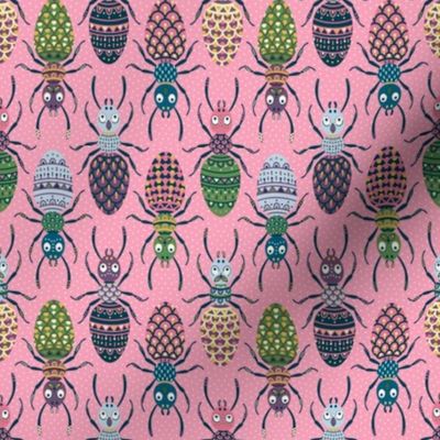 patterned ants pink 4 inch