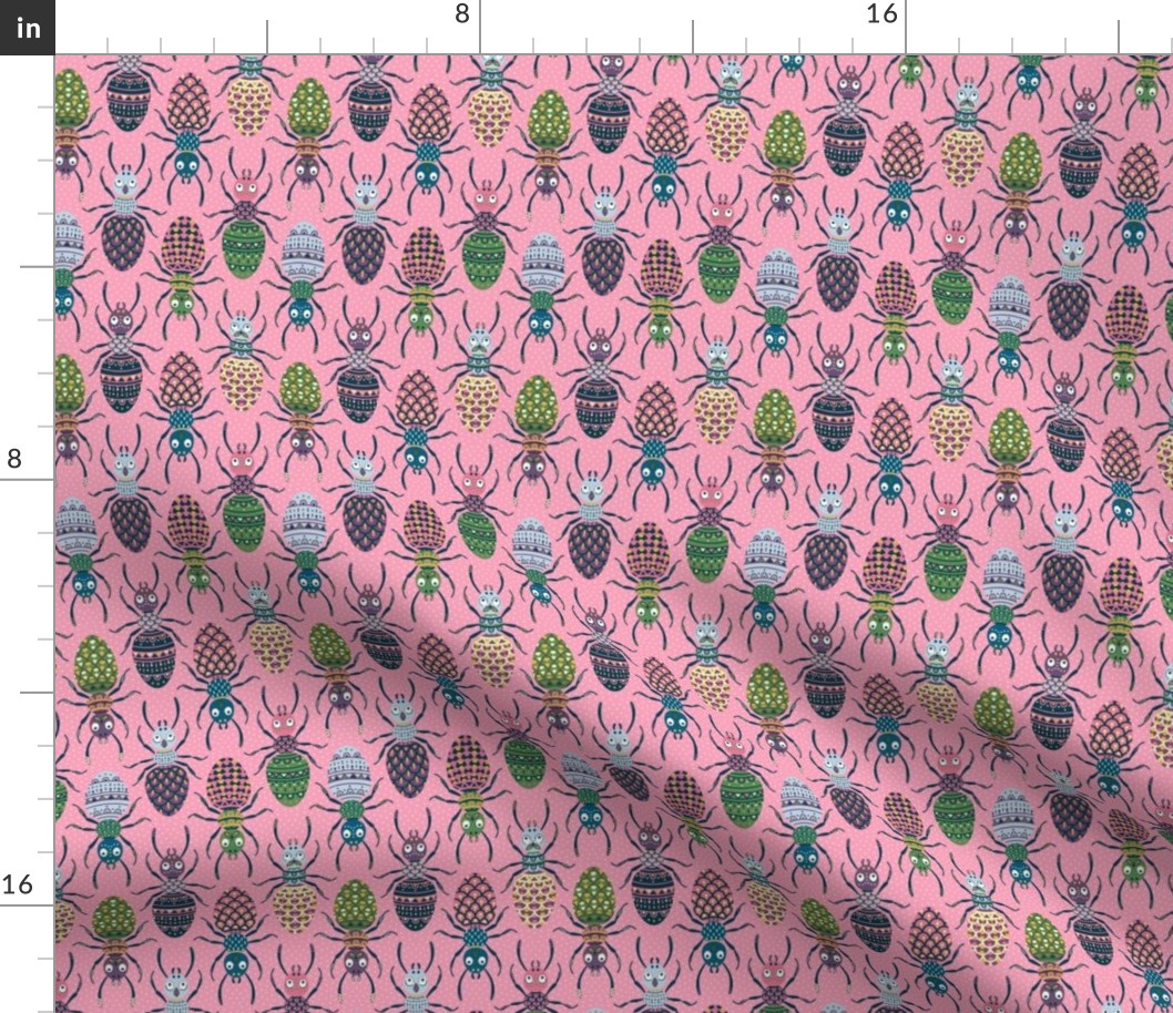 patterned ants pink 4 inch