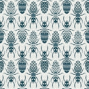 patterned ants russian blue white 4 inch