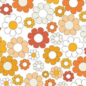 Medium Groovy Daisy in Orange