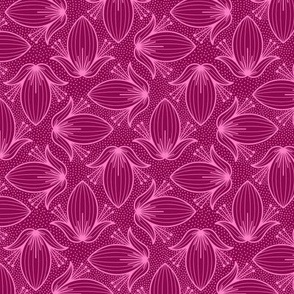 Banana Bloom - SMALL – Tropical Flowers Mono Viva Magenta Dark Burgundy Pink