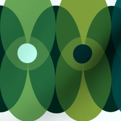 spring leaf green abstract geometric shapes teal black small format 