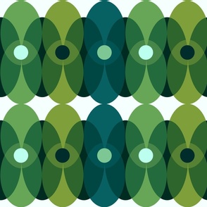 spring leaf green abstract geometric shapes teal black small format 