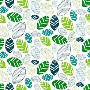 Vida Tropical Leaves - SMALL – Multi Lime Green Teal 