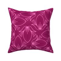 Banana Bloom - LARGE – Tropical Flowers Mono Viva Magenta Dark Burgundy Pink