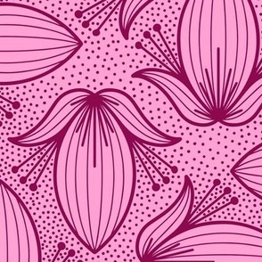 Banana Bloom - LARGE – Tropical Flowers Mono Light Pink
