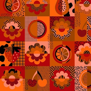 PATCHWORK TROPICAL FRUITS-WARM