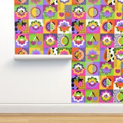 PATCHWORK TROPICAL FRUITS-BRIGHT