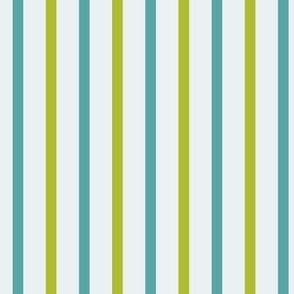 Blue and Green Stripe 4x4 inch