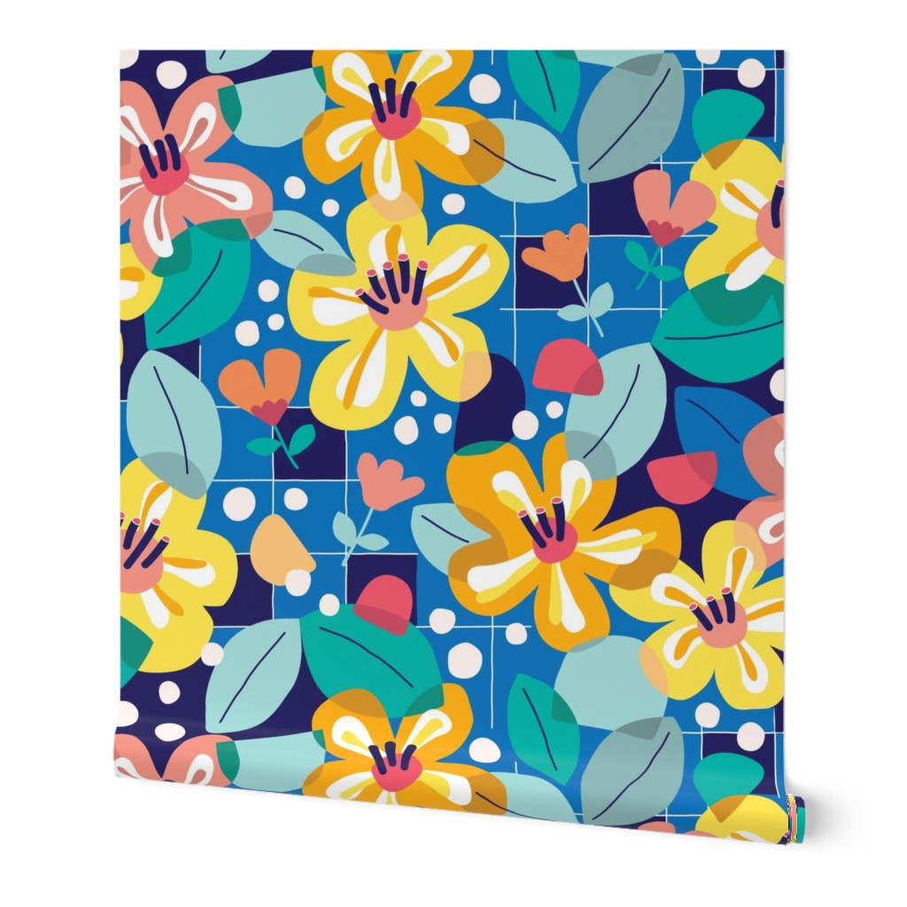 Floral - Buoyant Buttercups - Playful and Vibrant | Jumbo scale ©designsbyroochita