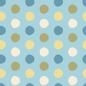 Multi-colored Polka Dots, Blue