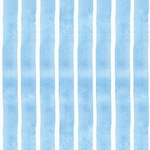 Vertical Light Blue Watercolor Stripes 