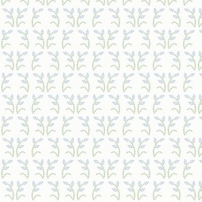 Annette Floral Arch light: Chambray Blue Small Floral 