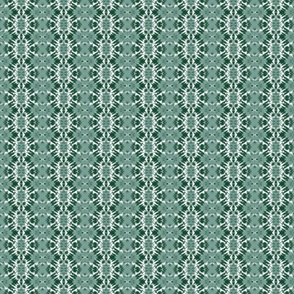 Green and  White Ikat / Tie dye Pattern / Extra Small