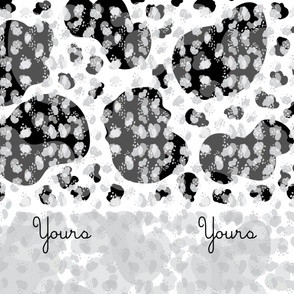 Yours Pillowcase Black and White