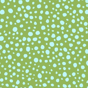 Green and Blue Polka Dot Spots - Buttercups Home Decor Collection 