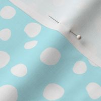 Robin Egg Blue and White  Polka Dot Spots - Buttercups Home Decor Collection 