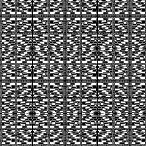 Black White Wavy Geometric Stripe
