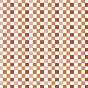 MICRO 70s retro fall checkerboard fabric 2in