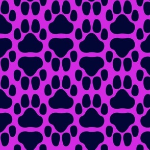 Magenta Paws Fabric, Wallpaper and Home Decor