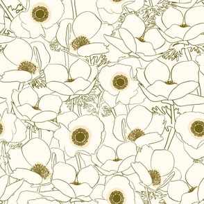 All the Anemones - Buttercup Family - cream