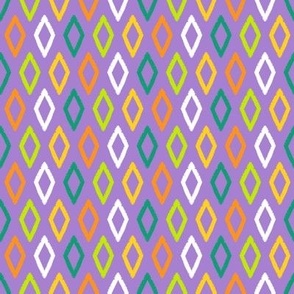 Colorful Diamond Pattern Purple - X Small Scale