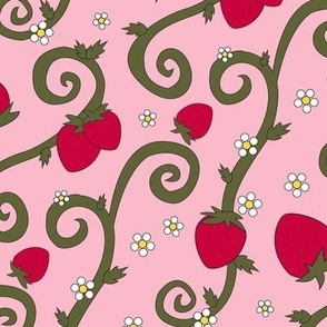 Strawberry Patch Pink- Large Print