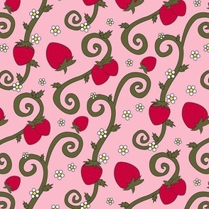 Strawberry Patch Pink- Medium Print