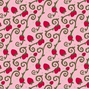 Strawberry Patch Pink- Small Print