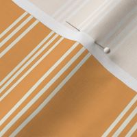 Triple Thin Stripe Horizontal - Pumpkin, Medium Scale