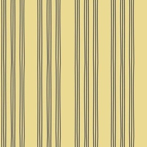 Triple Thin Stripe - Honey, Small Scale