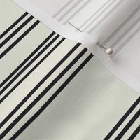 Triple Thin Stripe Horizontal - Cream, Medium Scale