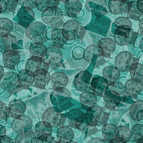 whole Monster Background - Teal