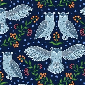 Night Owls ice blue small