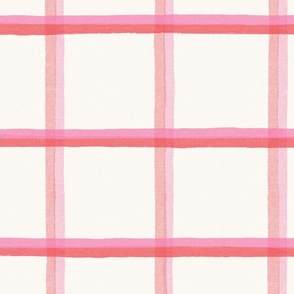 Vintage Valentine Window Pane Plaid 