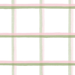 Vintage Window Pane Plaid Pink and green copy