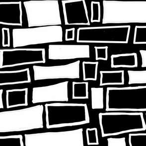Abstract Black White Geometric Tiles