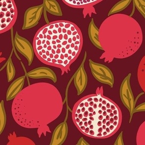 Pomegranate Allover red burgundy large